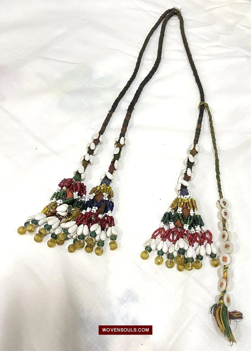 1550  Vintage Beaded Tribal Hair Ornament