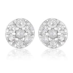 3/4 Carat Champagne. Black & White Diamond Earring Set with Removable Halo