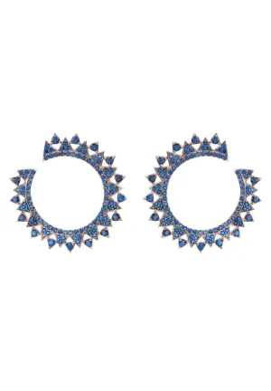 Apollo Hoops Sapphire Blue Rosegold