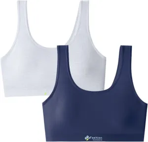 Big Girls' Sports Bra with Breathable Pads Teens Cotton Training Bras