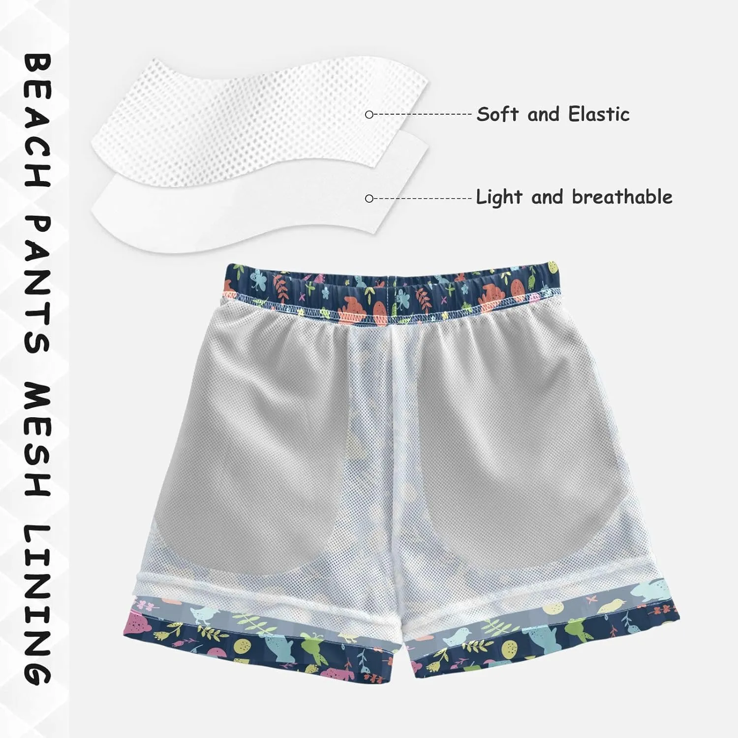 Boccsty Blue Ice Cream Boys Swim Trunks Baby Kids Swimwear Summer Toddler Beach Board Shorts 2T-XL