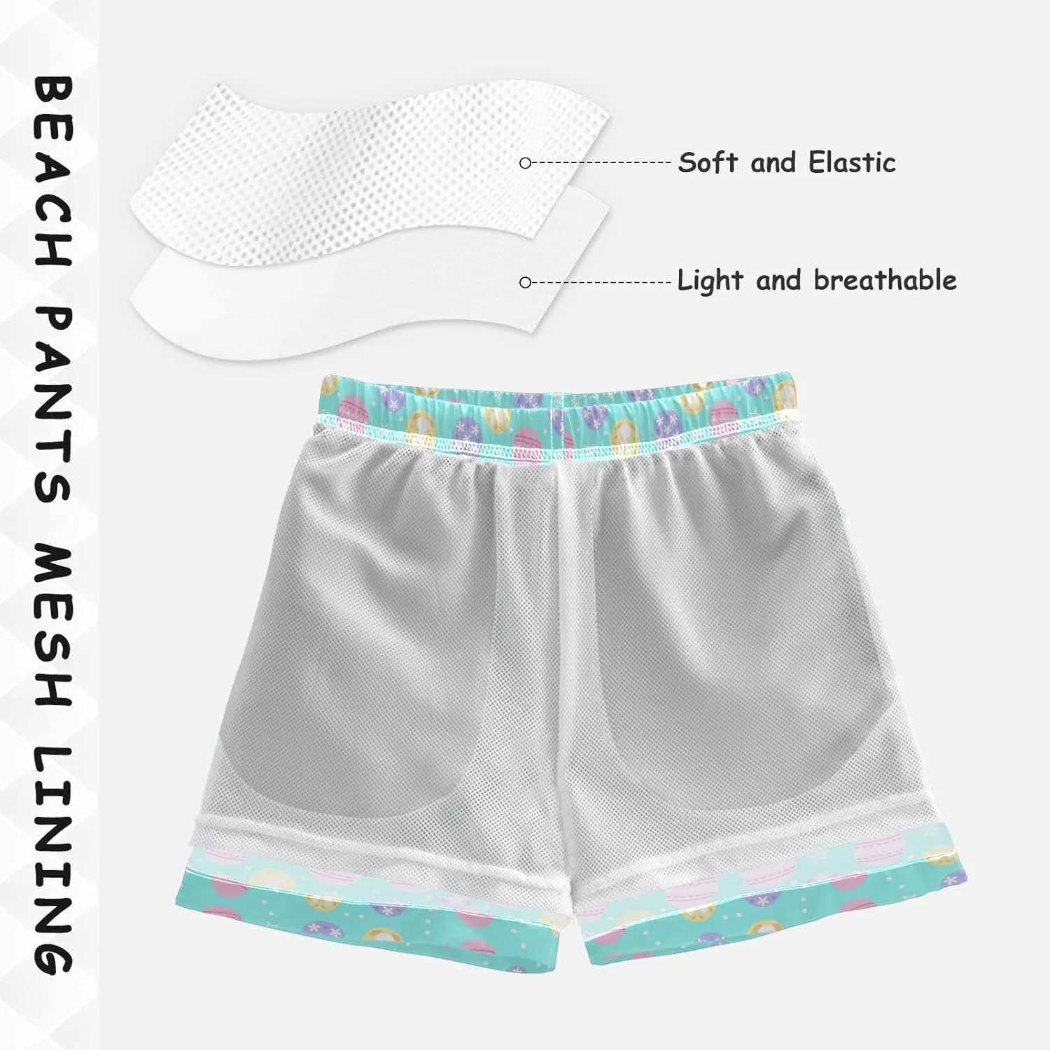 Boccsty Blue Ice Cream Boys Swim Trunks Baby Kids Swimwear Summer Toddler Beach Board Shorts 2T-XL