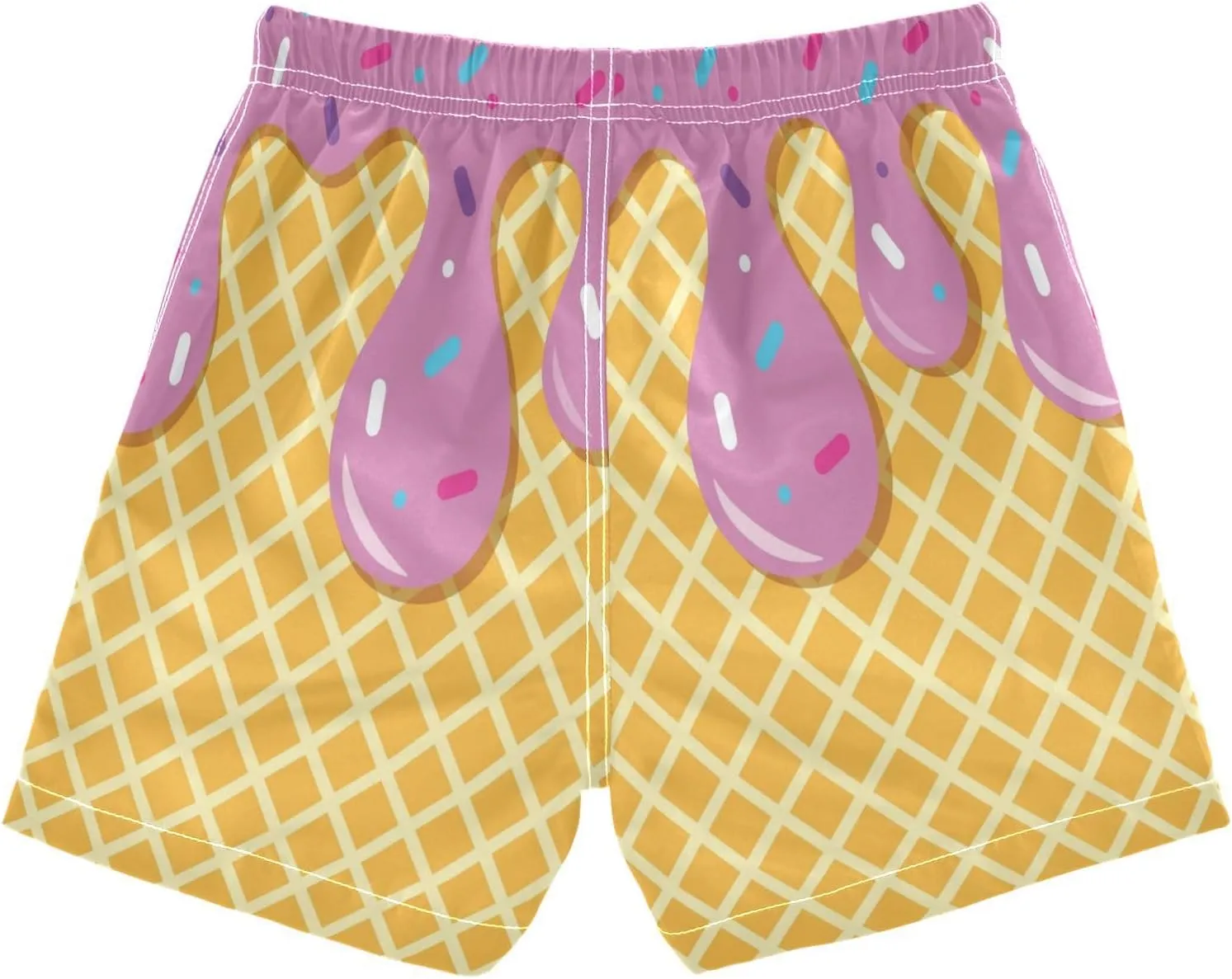 Boccsty Blue Ice Cream Boys Swim Trunks Baby Kids Swimwear Summer Toddler Beach Board Shorts 2T-XL