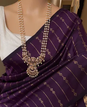 Chandbali White Pearl Haram