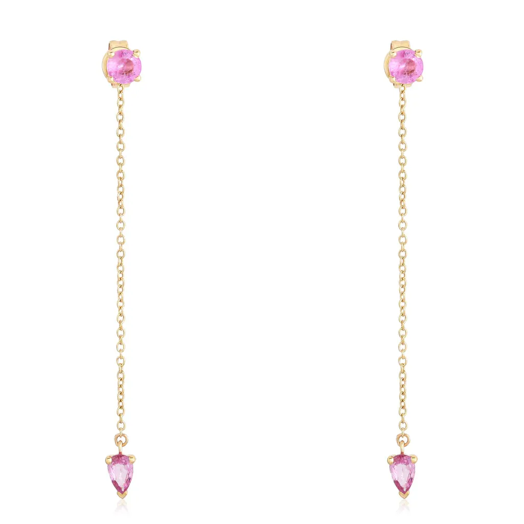 Emerald Stud Drop Pear Earring /Single