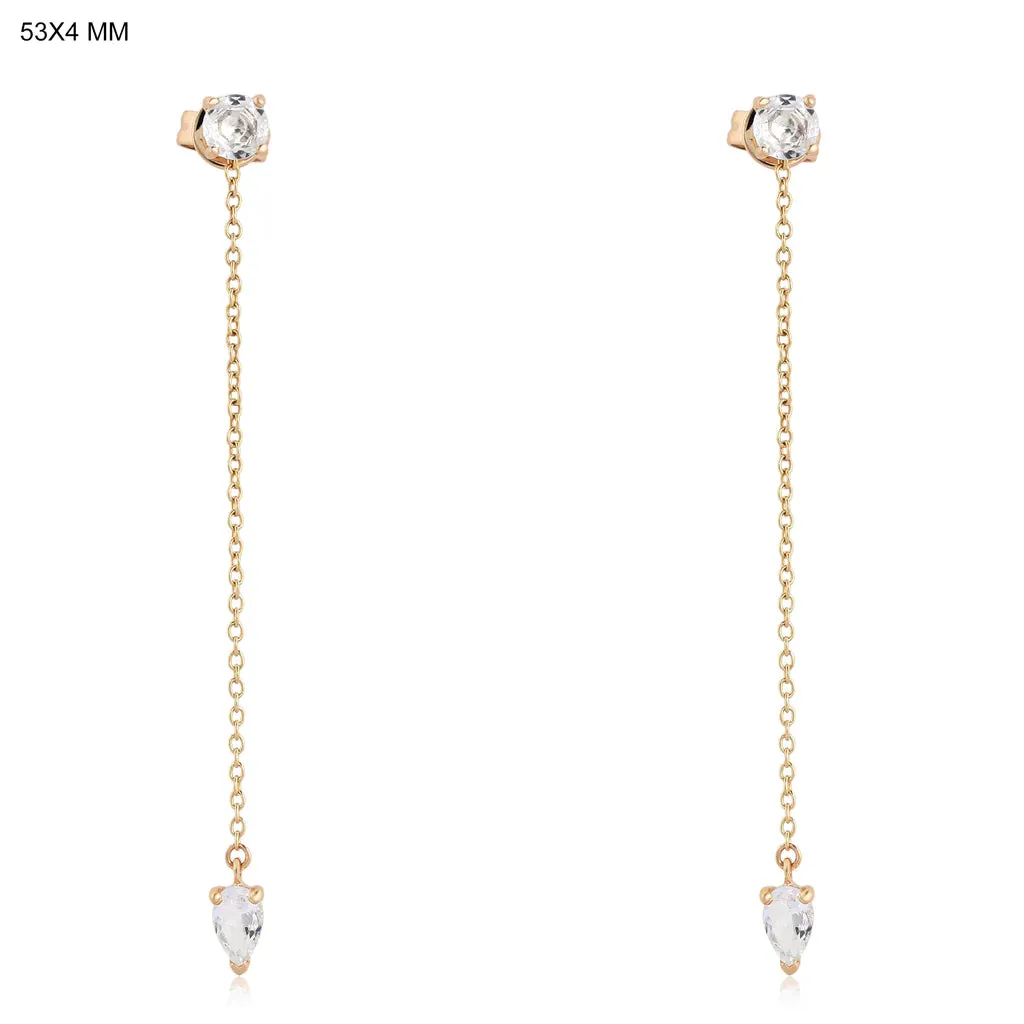 Emerald Stud Drop Pear Earring /Single