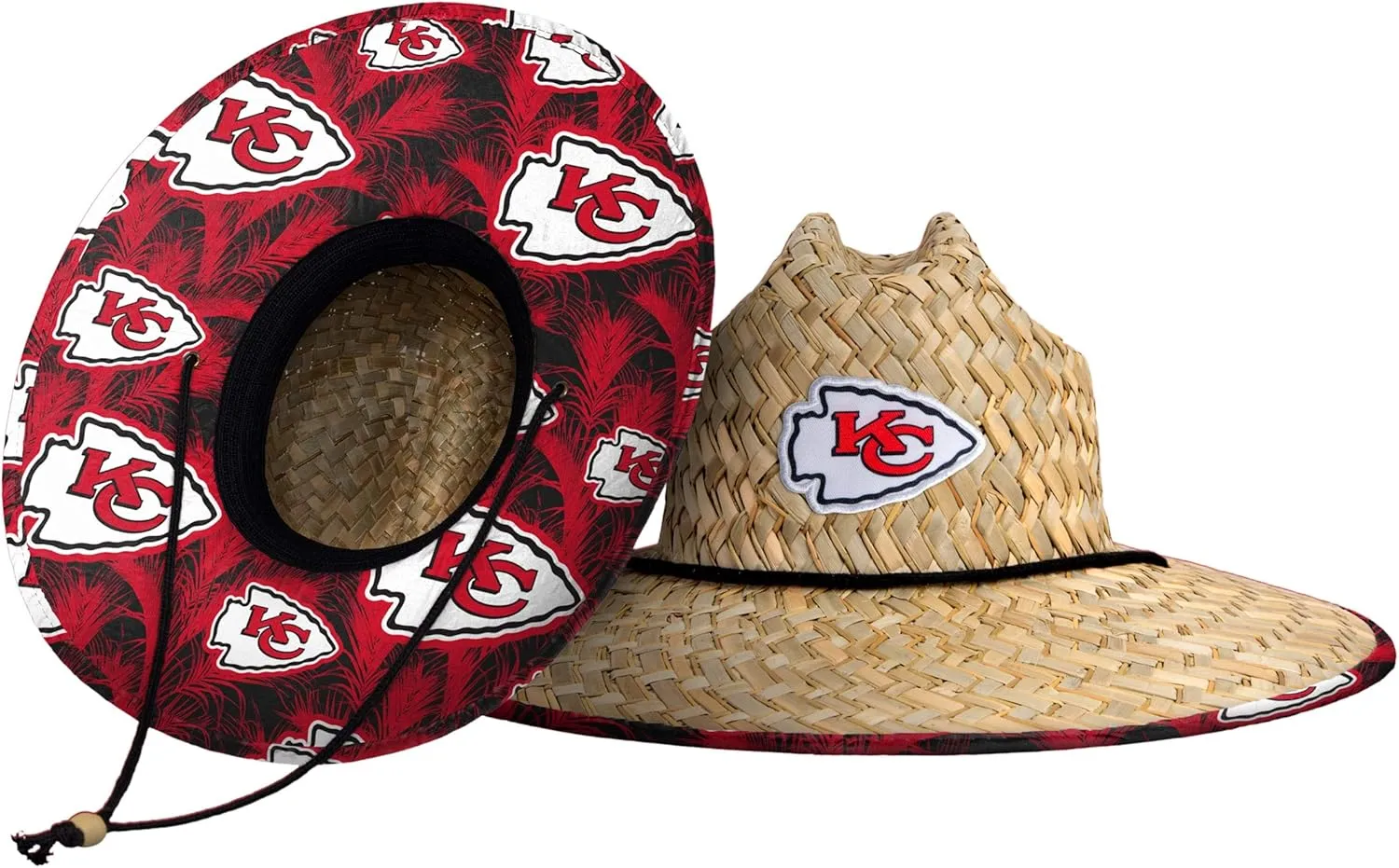 FOCO Men's NFL Team Logo Floral Lifeguard Beach Straw Sun Hat