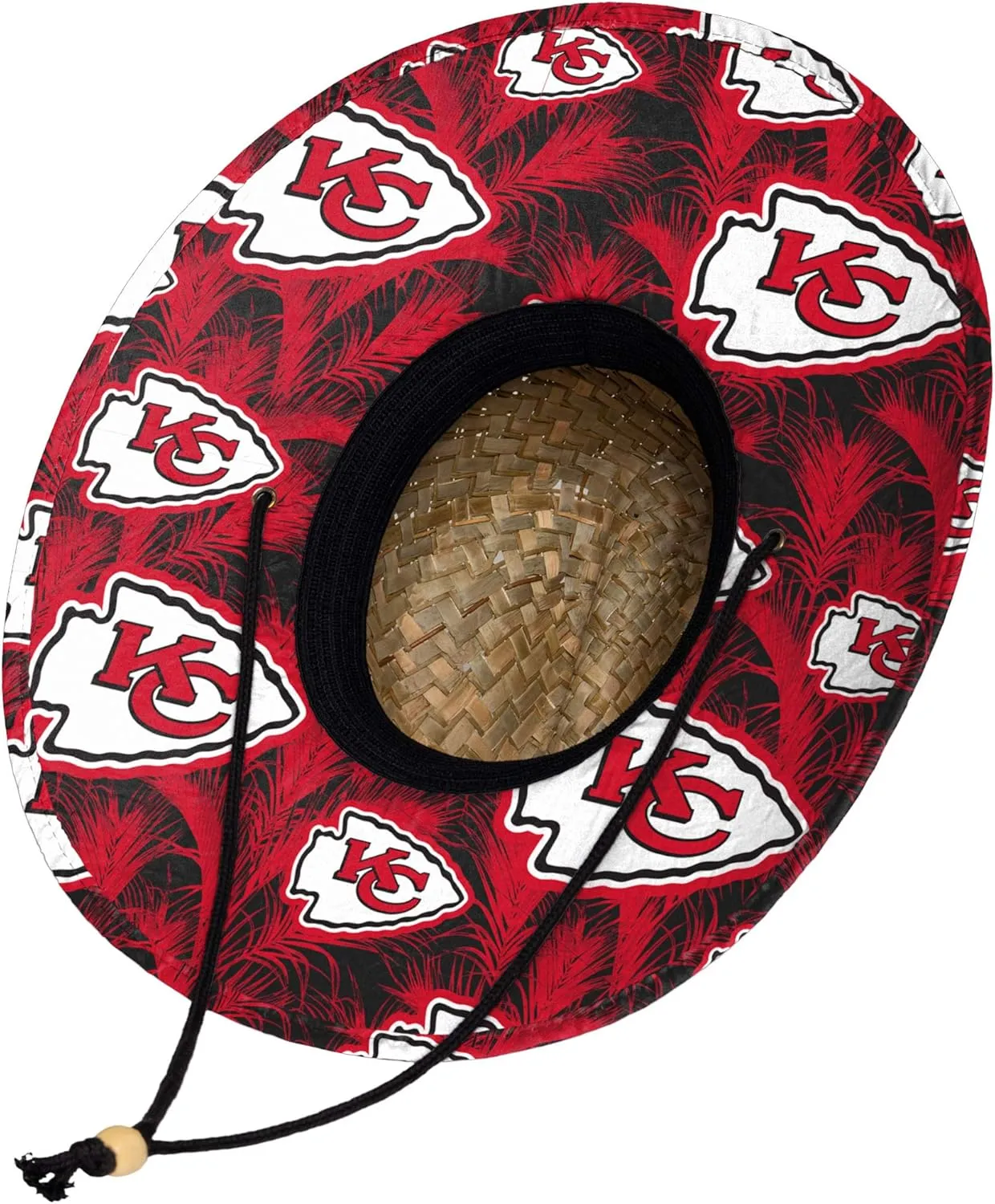 FOCO Men's NFL Team Logo Floral Lifeguard Beach Straw Sun Hat