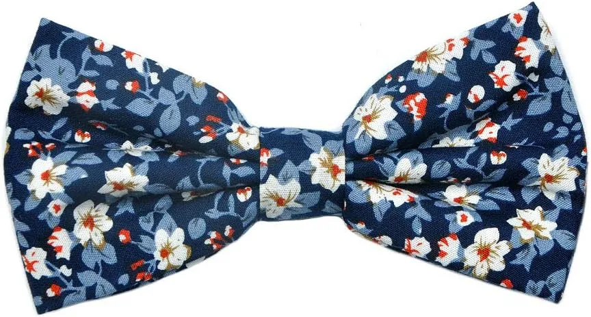 JESLANG Men's Cotton Bowties Printed Floral Neck Bow Tie
