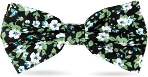 JESLANG Men's Cotton Bowties Printed Floral Neck Bow Tie