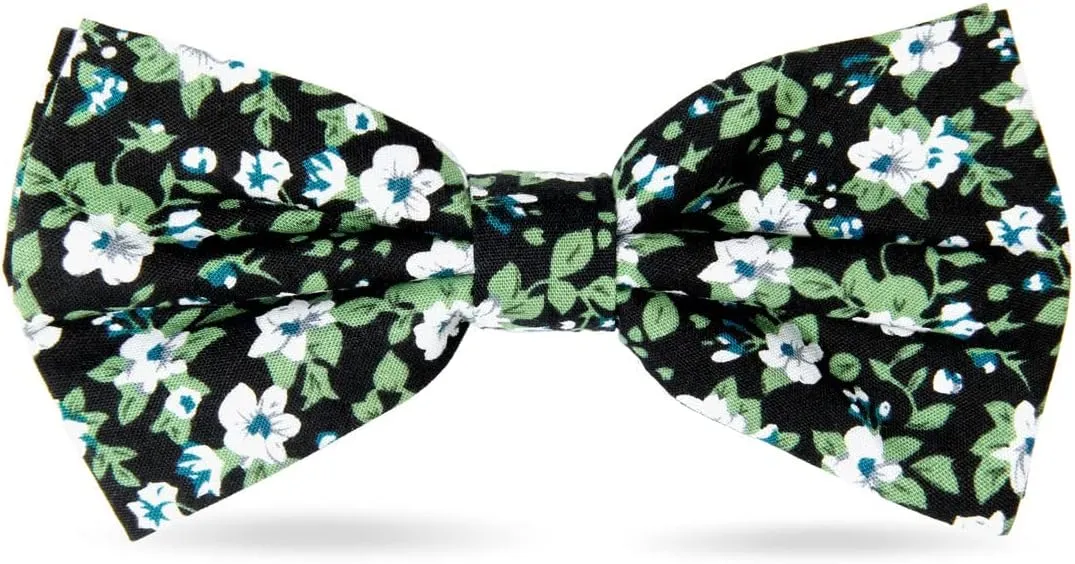 JESLANG Men's Cotton Bowties Printed Floral Neck Bow Tie