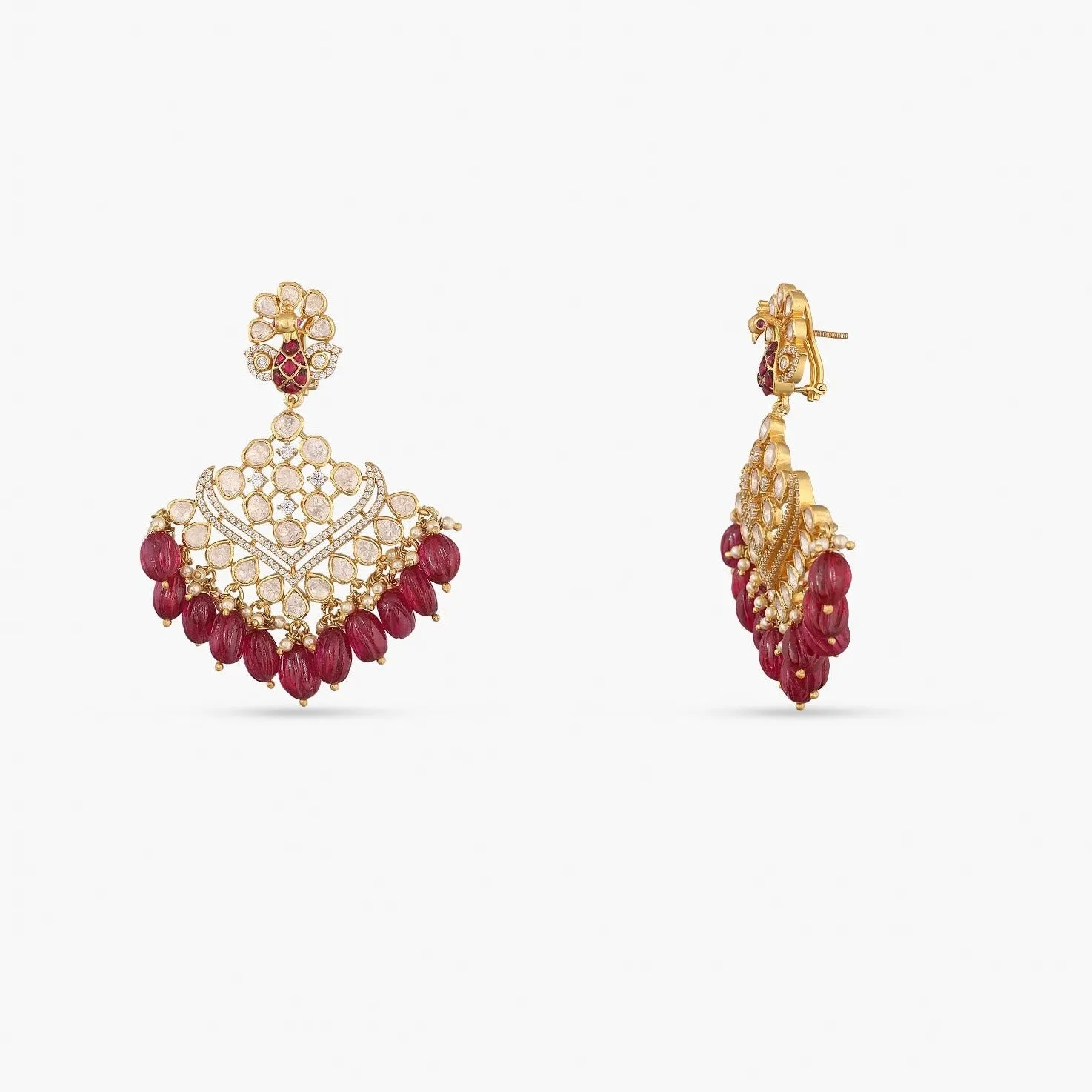 Keki Moissanite Silver Drop Earrings