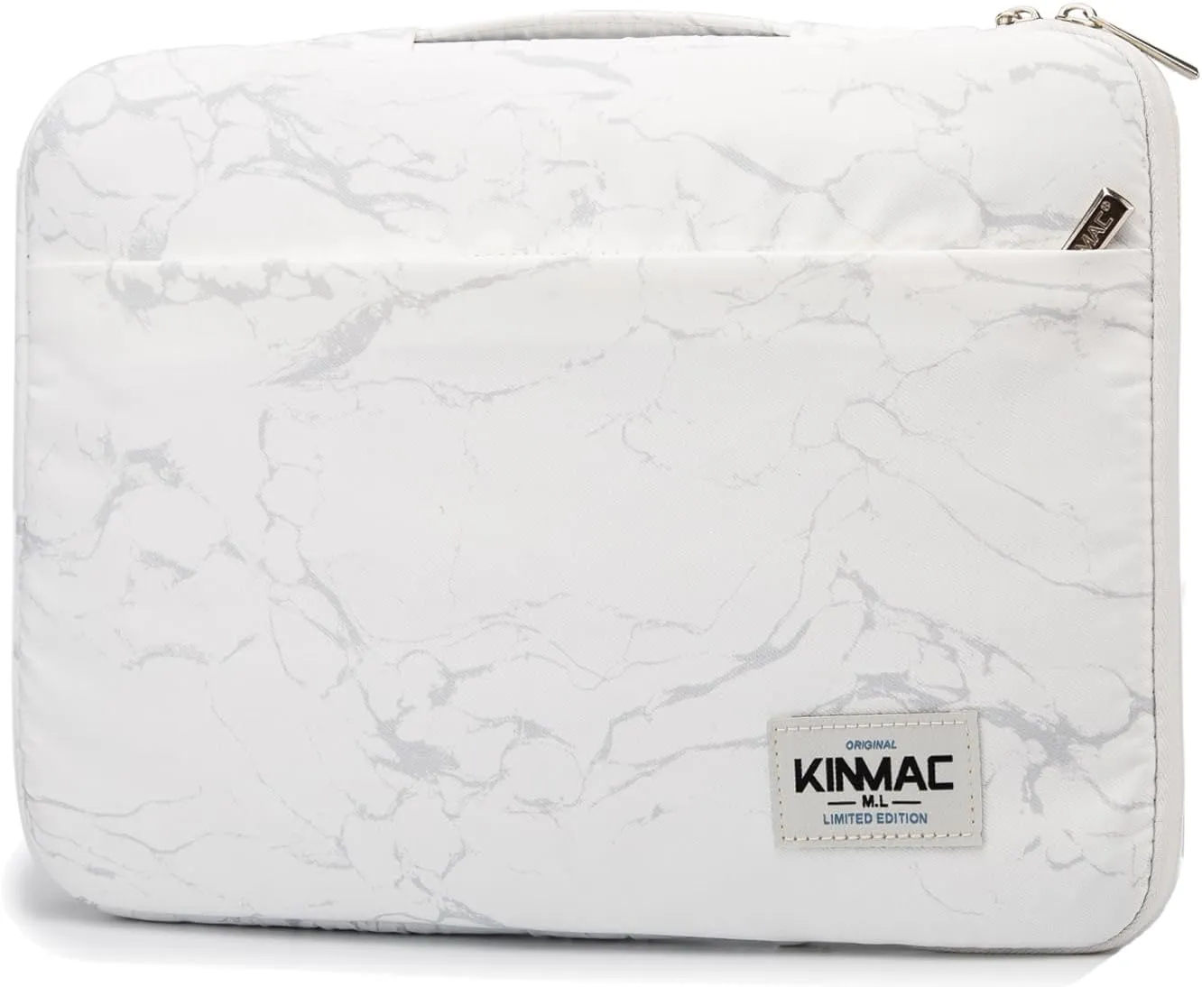 Kinmac 360 Protective Laptop Sleeve Case Bag Cover with Handle for MacBook Pro 16 inch,16 inch HP,Lenovo,Dell,ASUS,Acer Ultrabook and Business Laptop (White Marble)