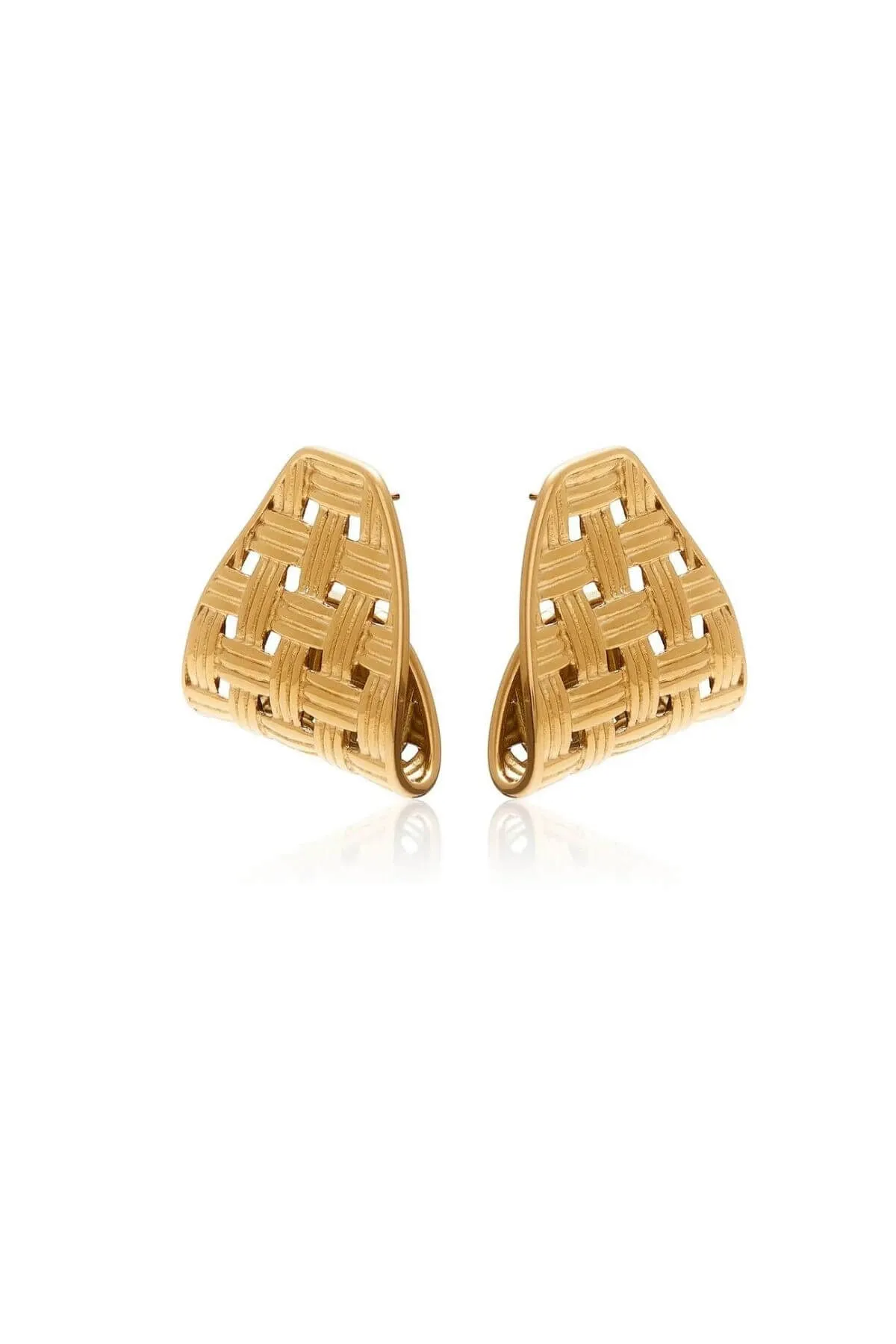 LATTICE EARRINGS GOLD