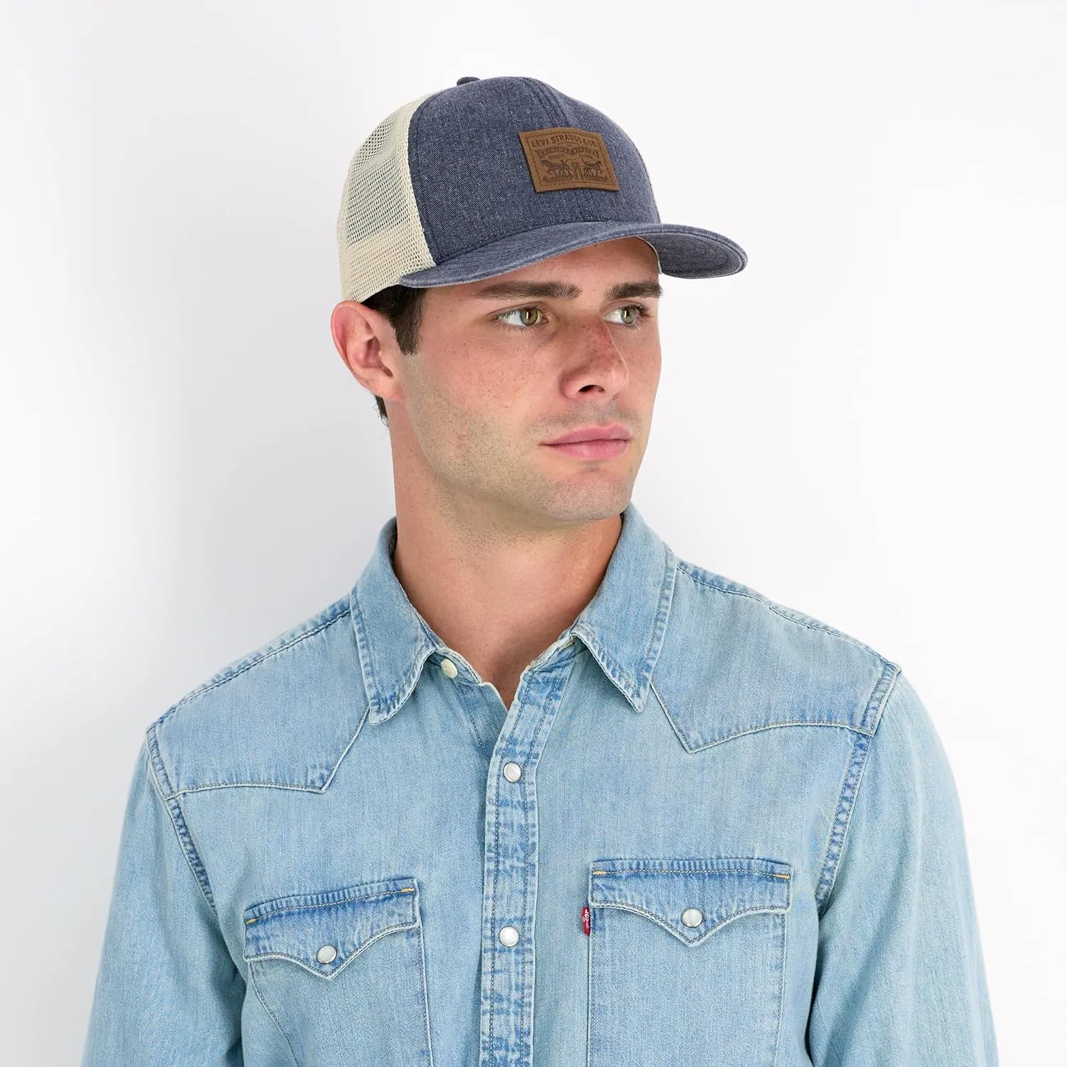 Levi's Men's Classic Style Logo Trucker Hat-Adjustable, Lightweight