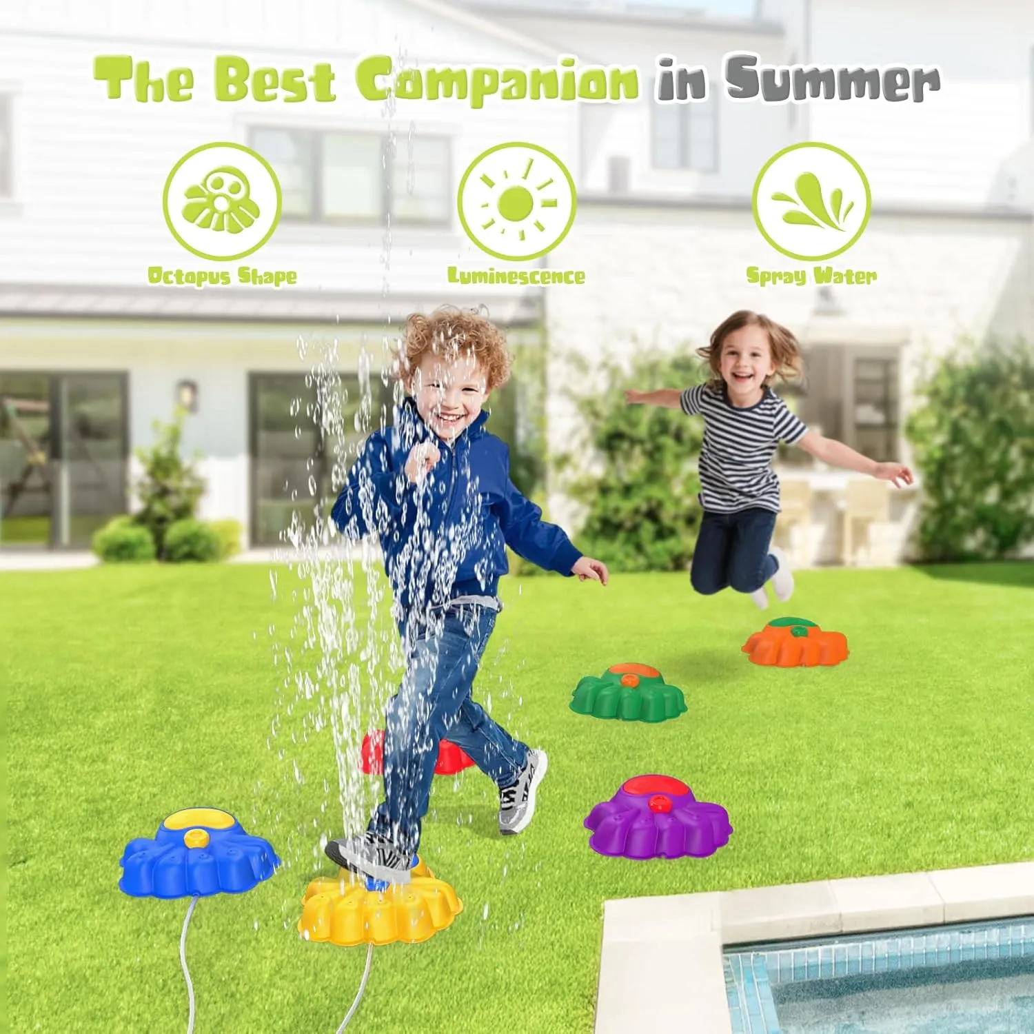 Stepping Stones for Kid,6PCS Luminous Non-Slip Toddler Balance Stepping Stone,Obstacle Courses Sensory Toys