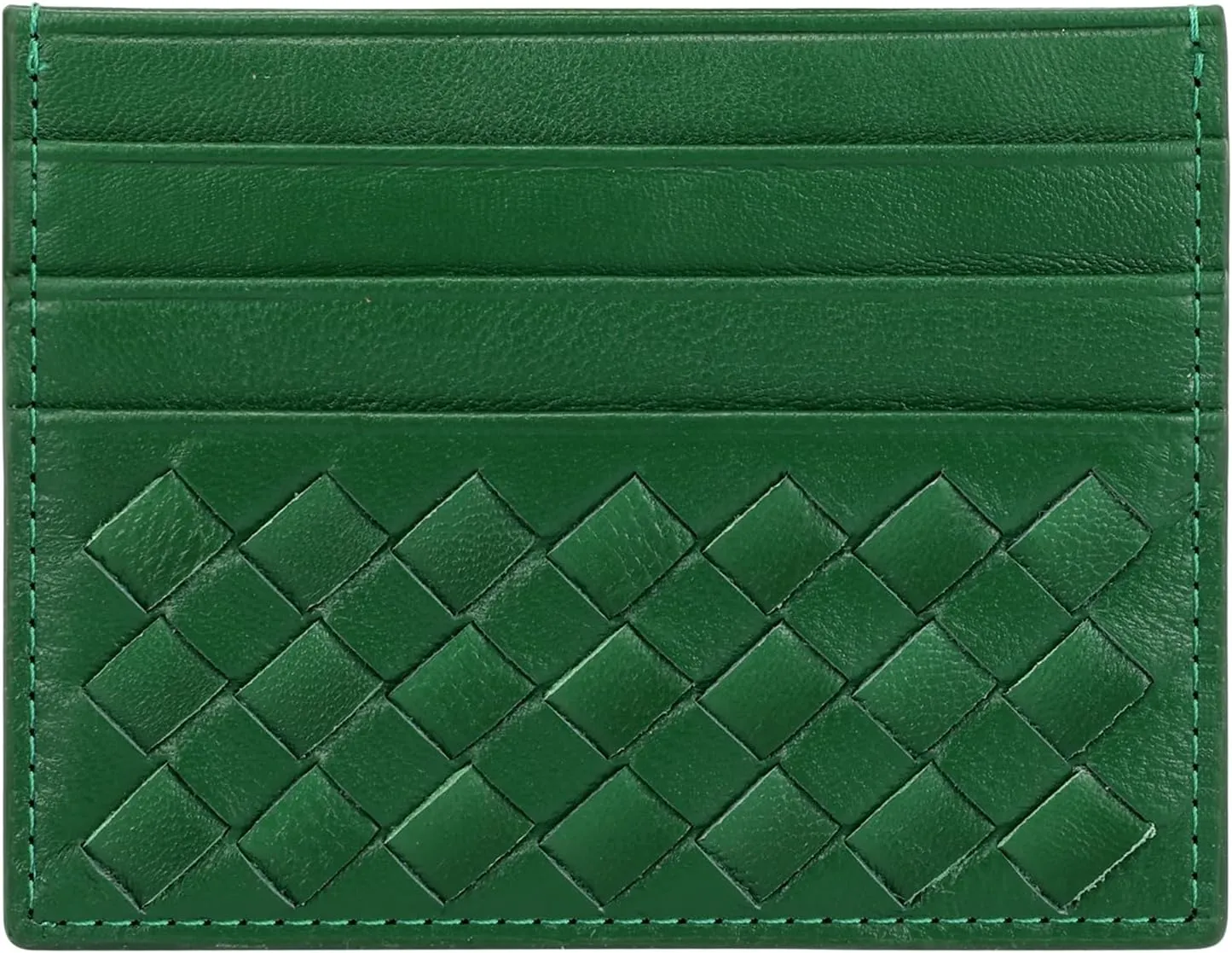 Unaone Slim Minimalist Wallet - Credit Card Holder, Leather Front Pocket Wallet Card Case for Men & Women, Green