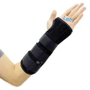 Unisex Forearm and Wrist Support Splint Brace Double Fixation Wrist Brace for Carpal Tunnel,Adjustable Night Time Forearm Immobilizer Brace Splints,9.8 inch (25cm) length(LH/S)