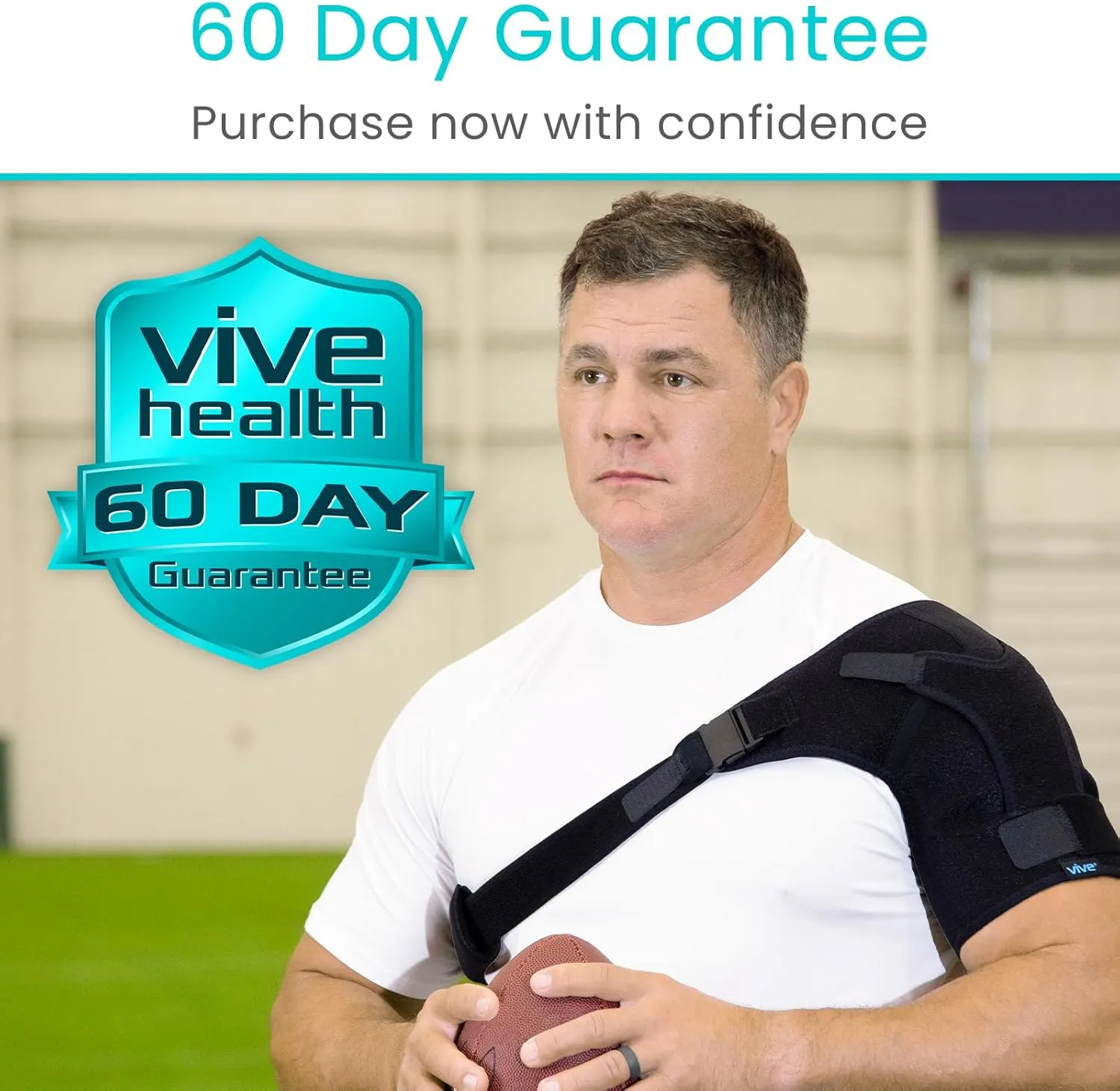 Vive Shoulder Brace for Women - Injury Recovery Compression Support Sleeve - for Rotator Cuff Injuries, Arthritis, Sprain, Dislocation, PT - Targeted Inflammation Pain Relief (Black, Medium)